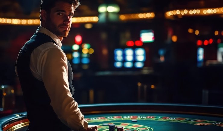 Petir88 slot Dice Game live table with two dice and dealer on mobile phone screen